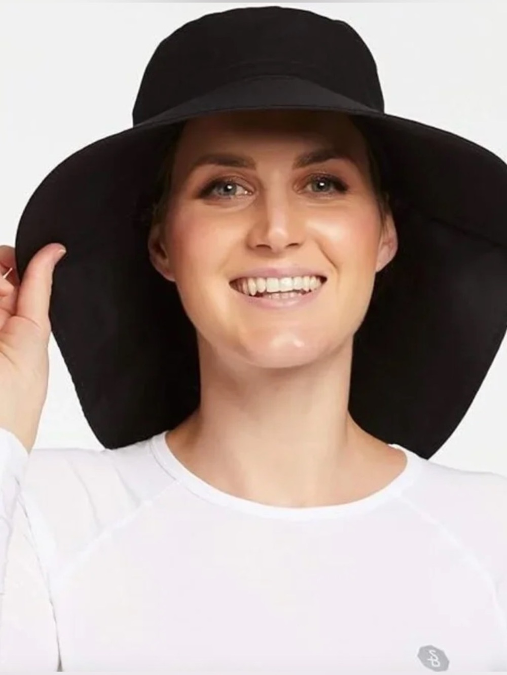 Solbari women’s black Everyday Sun Hat, EUC one size outdoor UPF discontinued